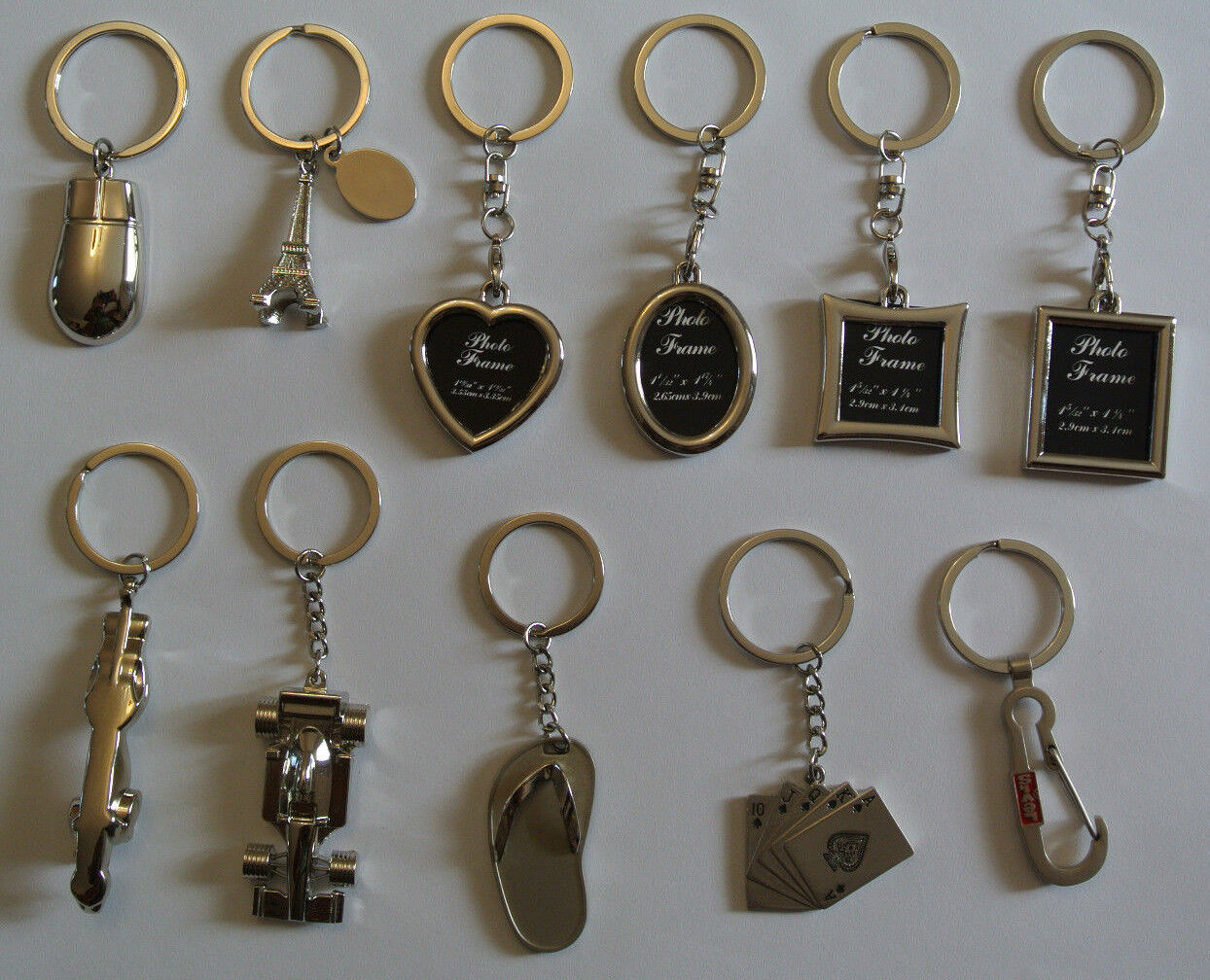 Gift Novelty Steel Alloy Keychain Ring Keyring Pendant Key Fob Funny Photo Frame