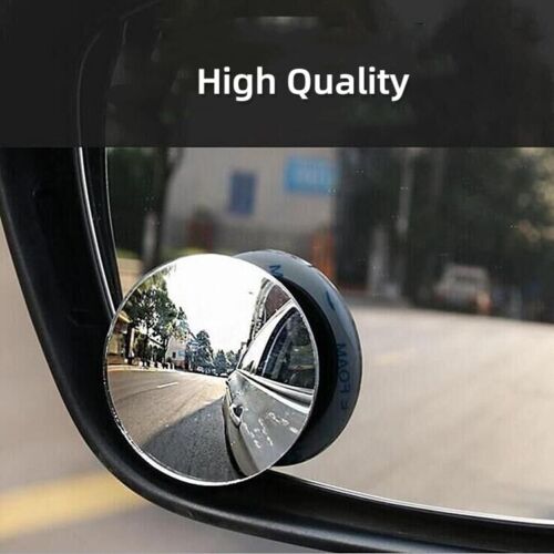 Blind Spot Car Round Mirror 2pcs Wide Angle Adjustable Rear Side Conves View