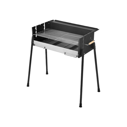 Large Windshield Charcoal BBQ Grill Portable Foldable Camping Outdoor Barbecue