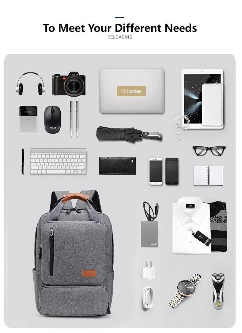 Unisex Three Piece Waterproof Business Backpack Large Capacity Computer Bag