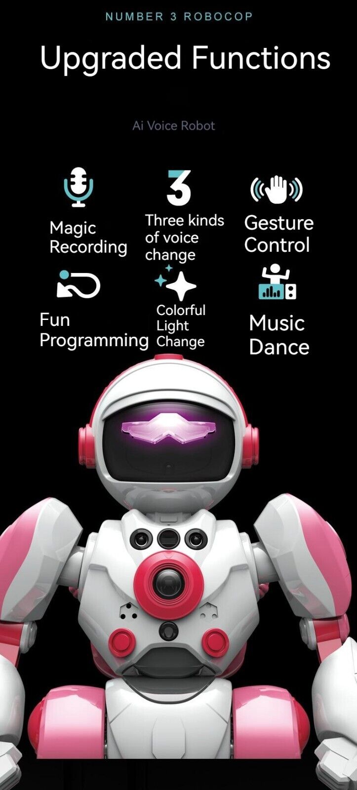 Smart Robot Recording Voice Changing Interactive Gesture Remote Control Toy