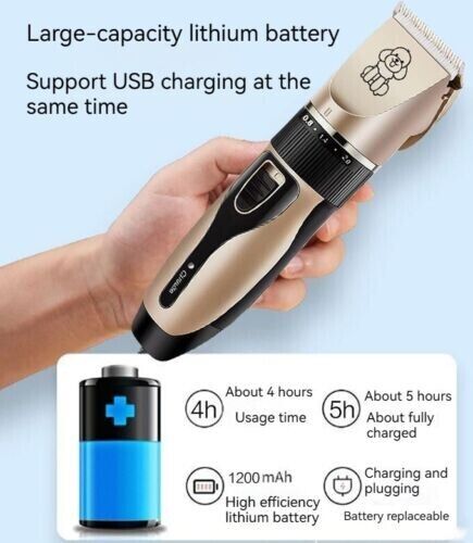 Pet Electric Clipper Pusher Hair Shave Claw Care Tool Nail Groom Grinder Dog Cat