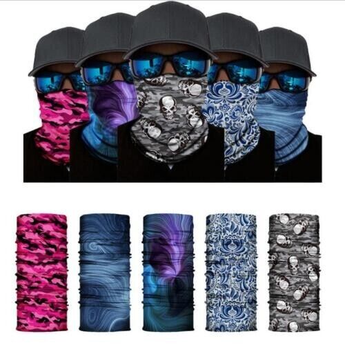 Cycling Camouflage Neck Gaiters Bandanas Fabric Motorcycle Face Masks Sunscreen