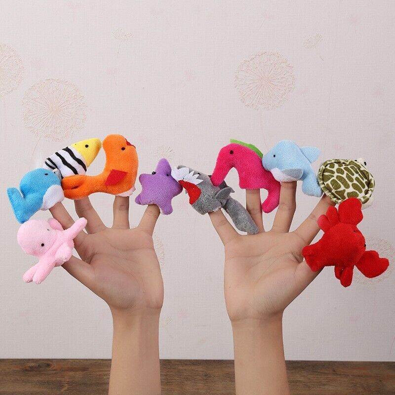 Baby Nursery Children Kids Story Time Play Toy Cute Animal Fruit Finger Puppets