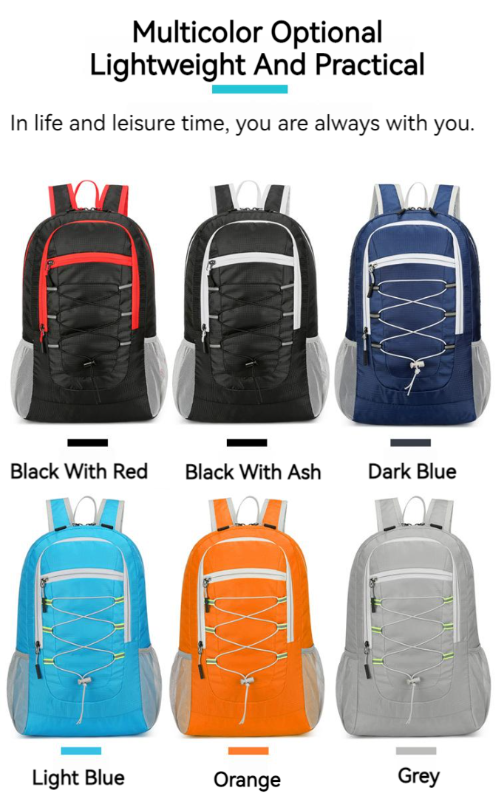 Outdoor Waterproof Light Leisure Folding Mountaineering Hiking Bike Shoulder Bag