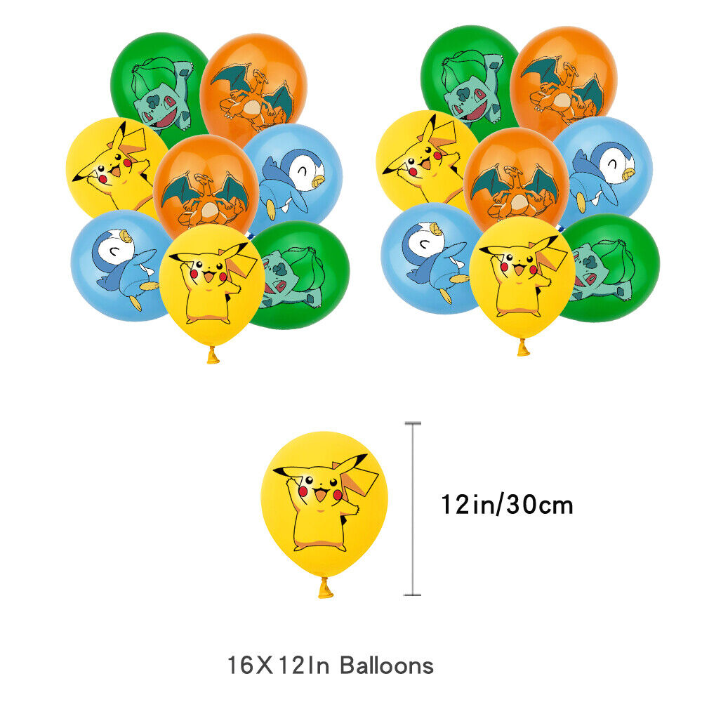 Mixed Theme Children's Birthday Alphabet Pull Flag Cake Balloons Multiple