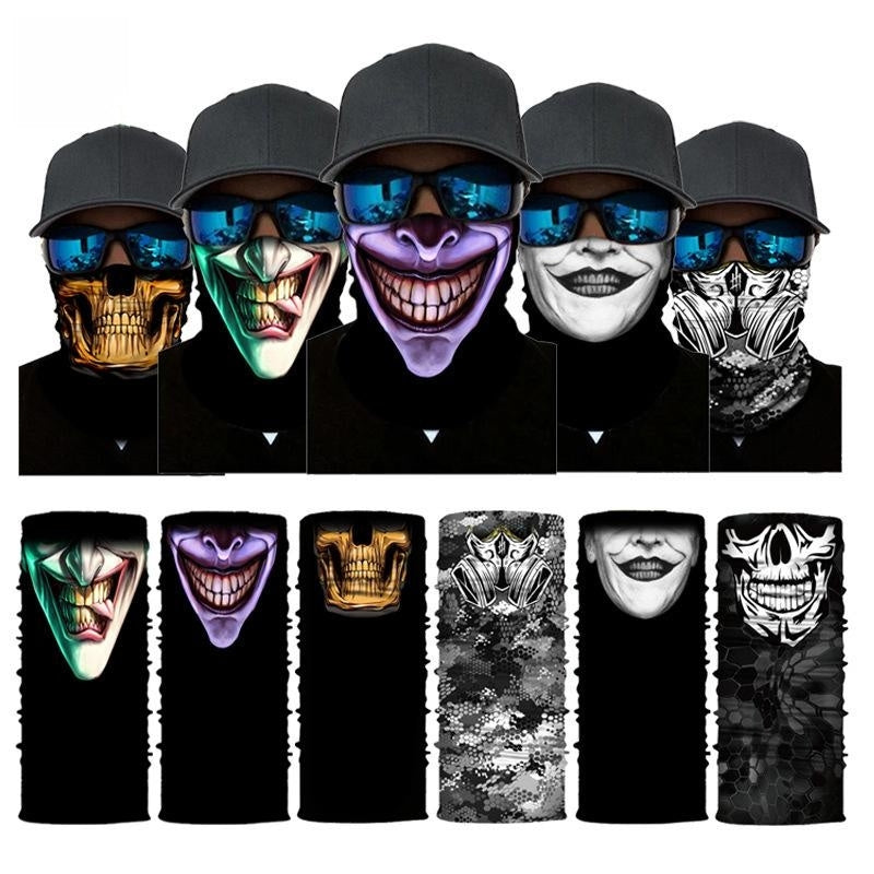 Biker Motorcycle Cycling Face Mask Shield Protective Neck Tube Scarf Headband