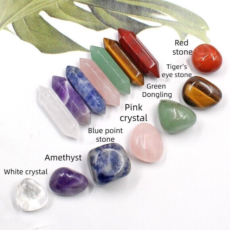 Colorful Fashion Stone Degaussed Hexagonal Prism Crystal Column Set Decoration