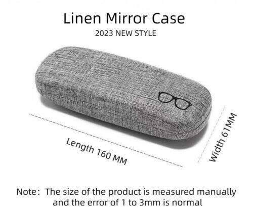 New Unisex Anti-crush Anti-fall Portable Flax Glasses Case Student Myopia Box