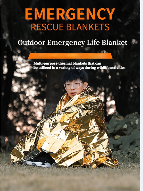 Camping First Aid Wilderness Warm Survival Insulation Rescue Emergency Blanket