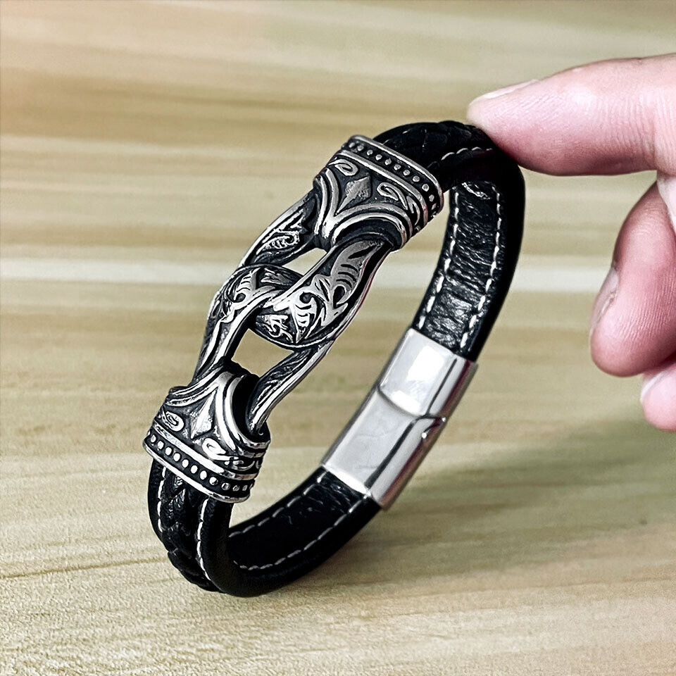 Retro Punk Biker Bangle Knotted Rope Tibetan Jewelry String totem Bracelet