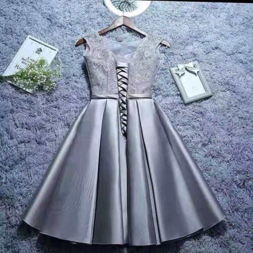 Women Lace Formal Wedding Evening Cocktail Prom Bridesmaid Ball Gown Dress