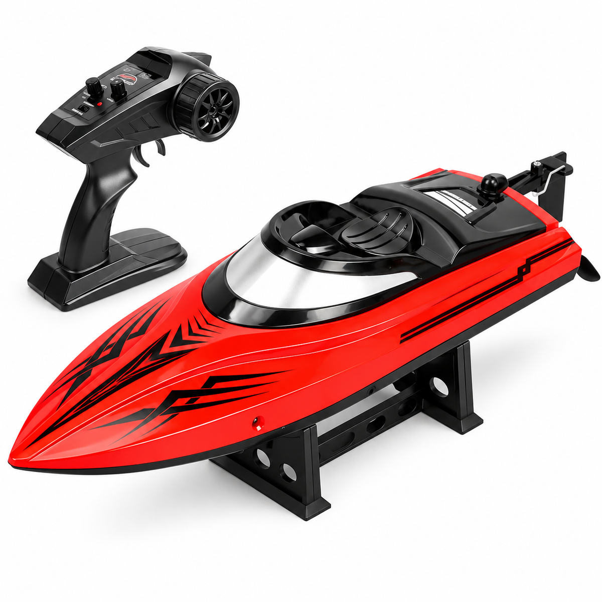 High Speed RC Boat 20km/h 2.4G Remote Control Racing Speedboat Capsize Reset LED