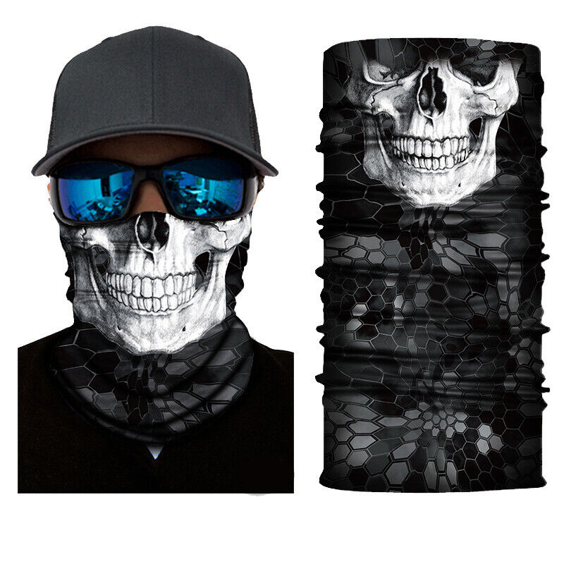 Motorcycle Biker Cycling Neck Gaiters Tube Snood Fabric Sunscreen Masks Bandana