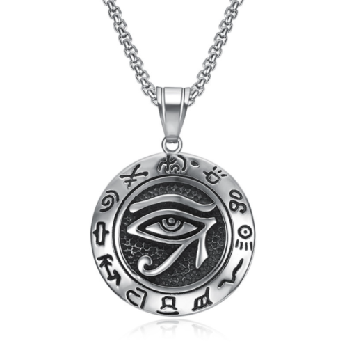 Retro Pendant Punk Vintage Cross Animal Totem Poker Pendant Biker Chain Necklace