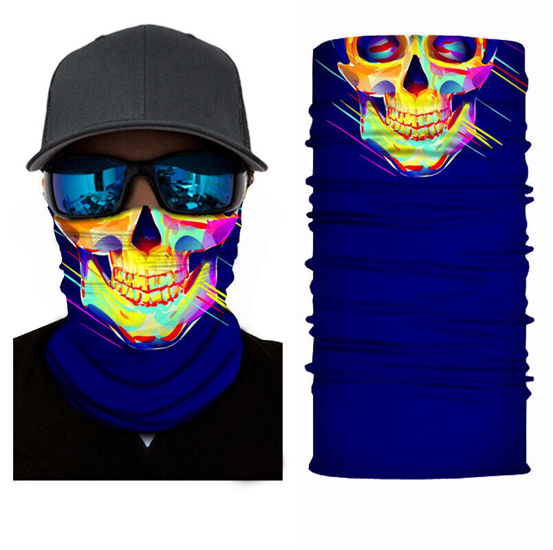 Motorcycle Biker Cycling Neck Gaiters Tube Snood Fabric Sunscreen Masks Bandana