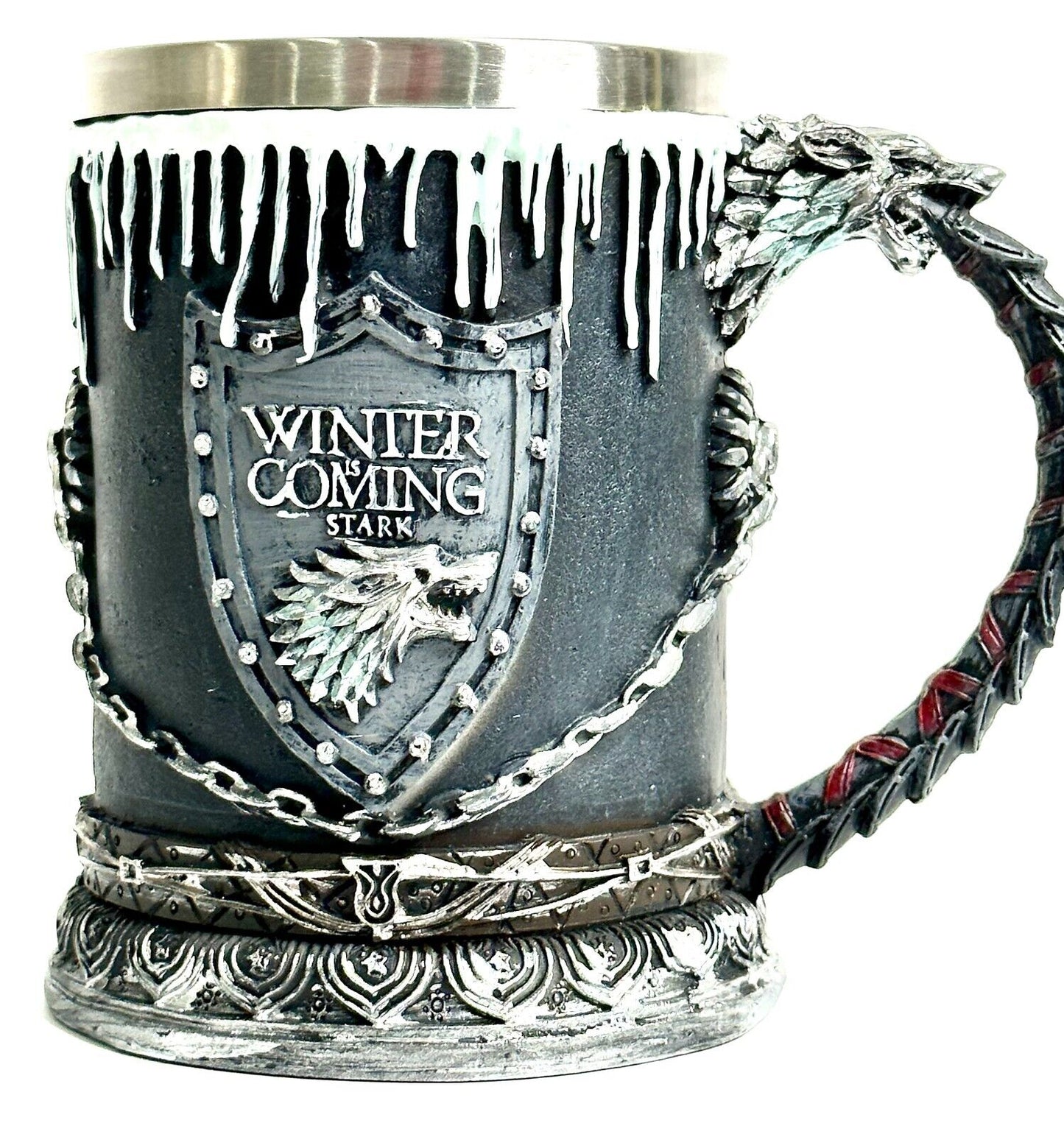 Creative Stainless Steel Mark Water Coffee Tall Cup Ice And Fire Game Cup Bottle