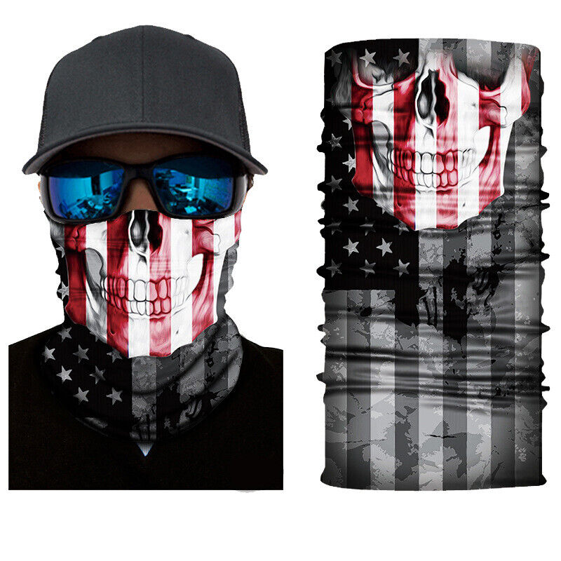 Motorcycle Biker Cycling Neck Gaiters Tube Snood Fabric Sunscreen Masks Bandana