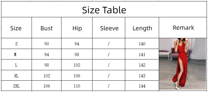 Women Fashion Spaghetti Straps Waist Tight Sling Split Hem V Neck Evening Dress