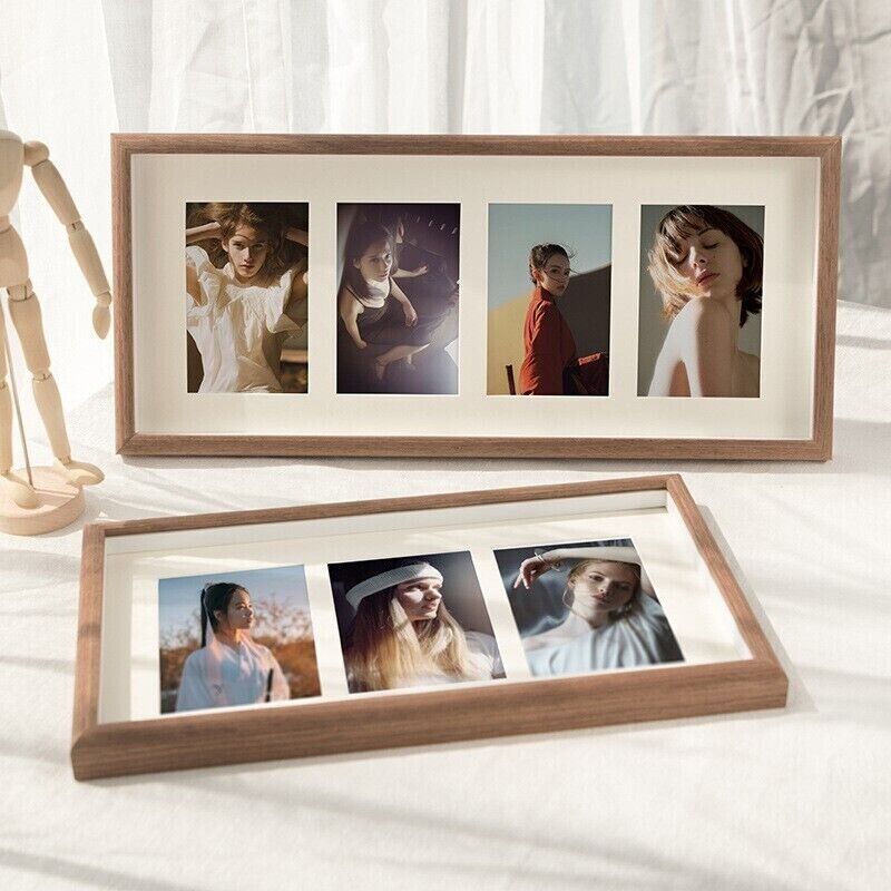 Collage Multiphoto Multihole Gallery Picture Photo Frame White Oak Coffee Color