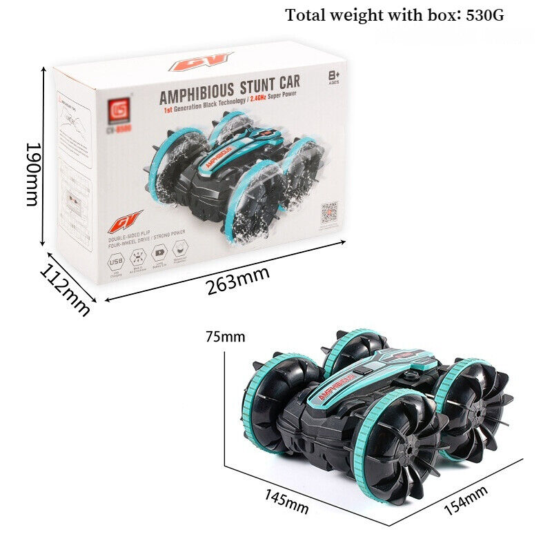 Amphibious Remote Control Car Stunt Double-sided Tumbling 2.4GHZ Kid's Toy Boy