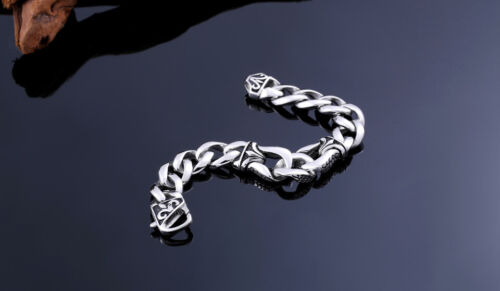 New Unisex Retro Punk Biker Nordic Viking Men Bangle titanium steel bracelet