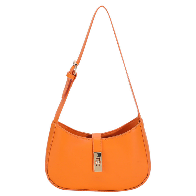 Women's PU Leather Magnetic Buckle Solid Color Exquisite Shoulder Bag 4 Colors