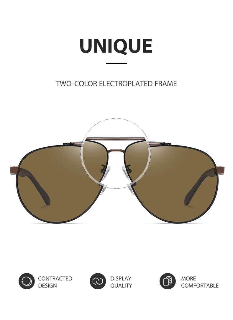 AU Unisex Fashion Anti UV400 Driving Fishing Quality Frame Polarized Sunglasses