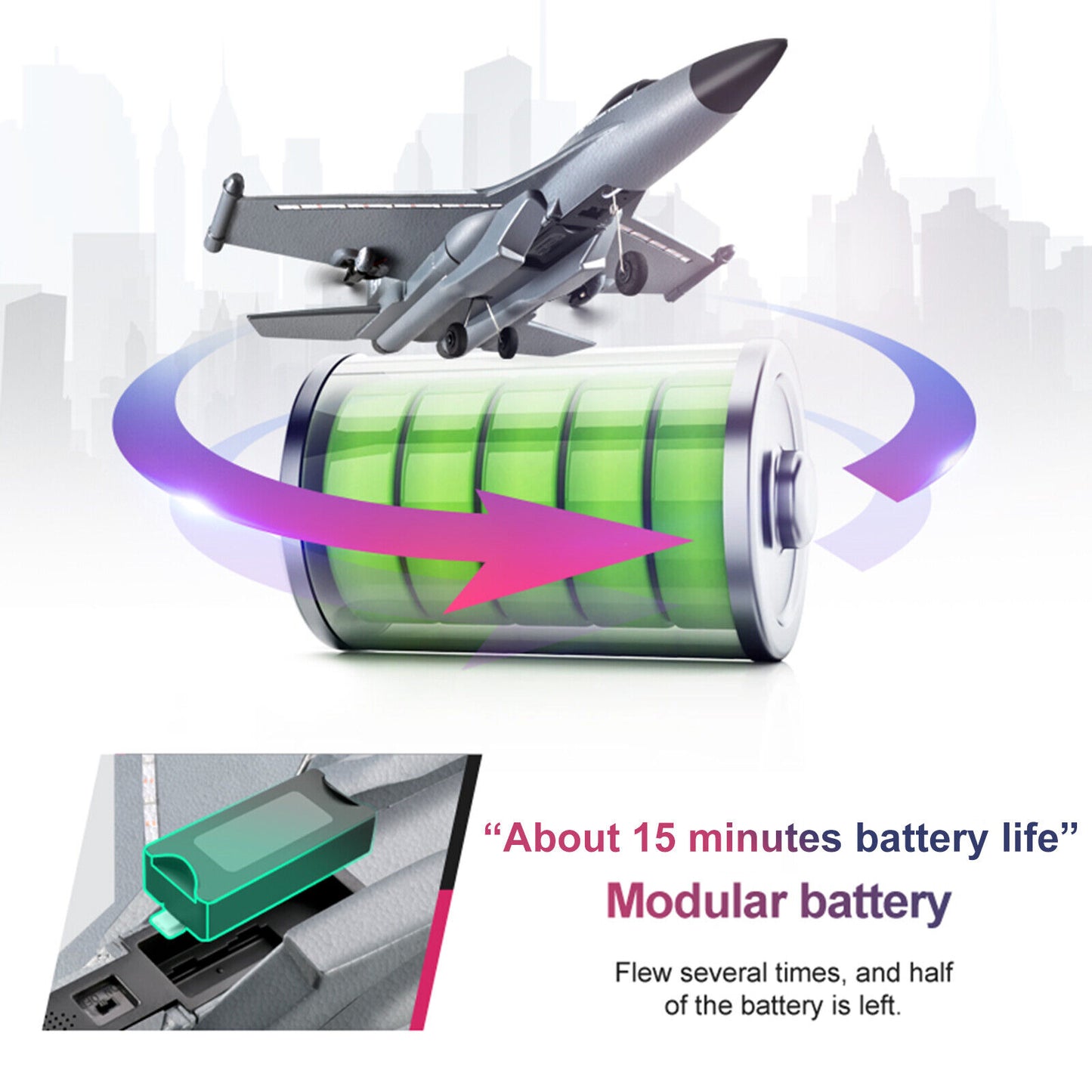 Waterproof 3CH 2.4GHz Aircraft Model Toy 6-axis G1 Plane Remote Control Airplane