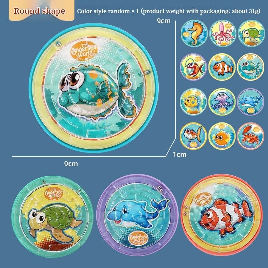 Educational Toys Children's Palm Labyrinth Ball Mini Games Pentagram Animals