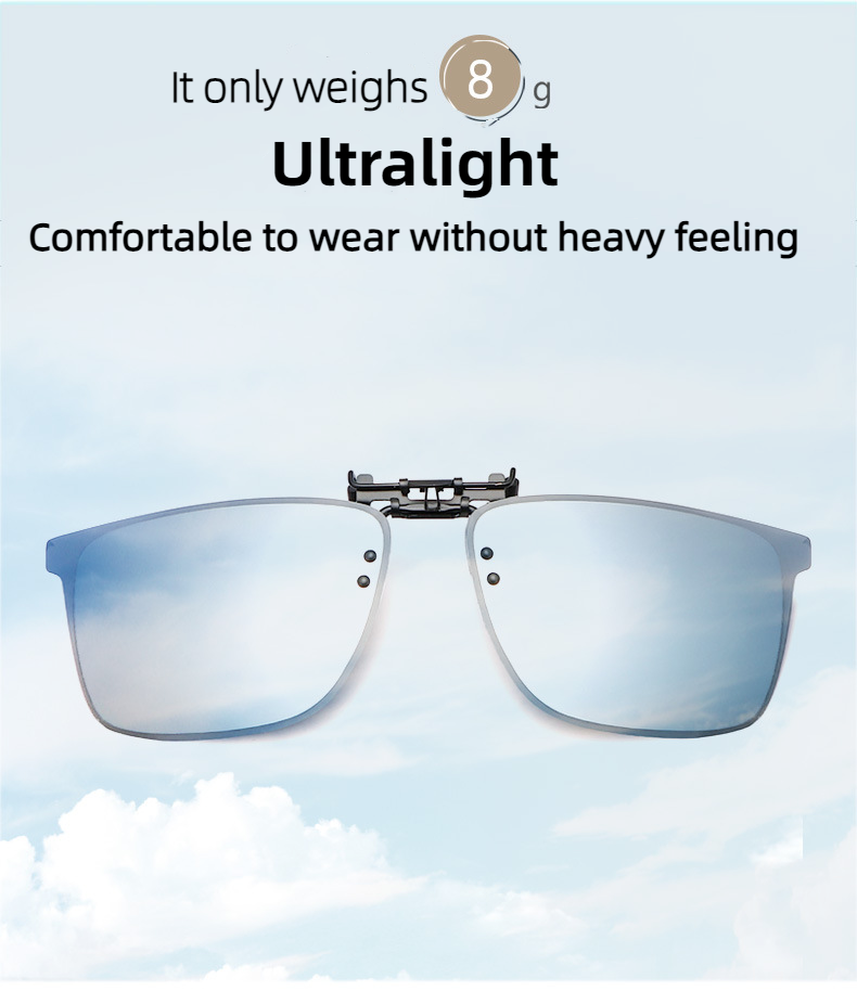 Unisex Polarized Comfortable Driving Fishing Fashion Day Night Sunglasses Clip