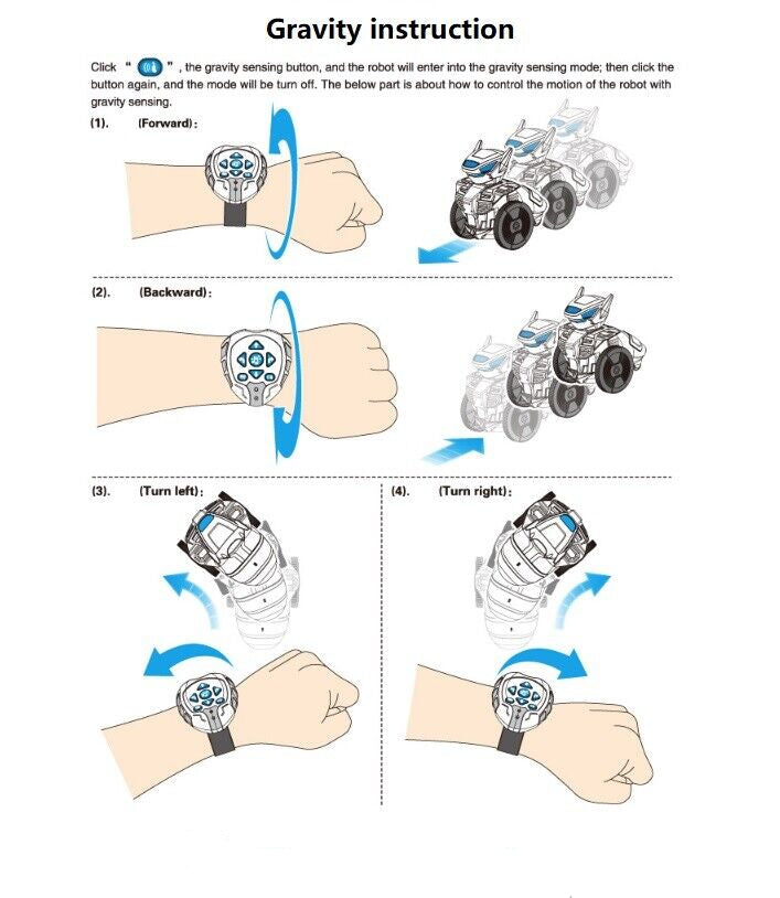 Smart Gravity induction Watch Remote control Music hand band Intelligent Robot