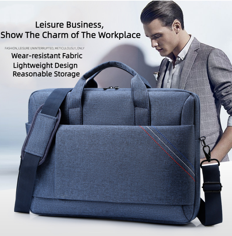 Unisex Lightweigh Large Capacity Oxford Cloth Shoulder Computer Bag Briefcase