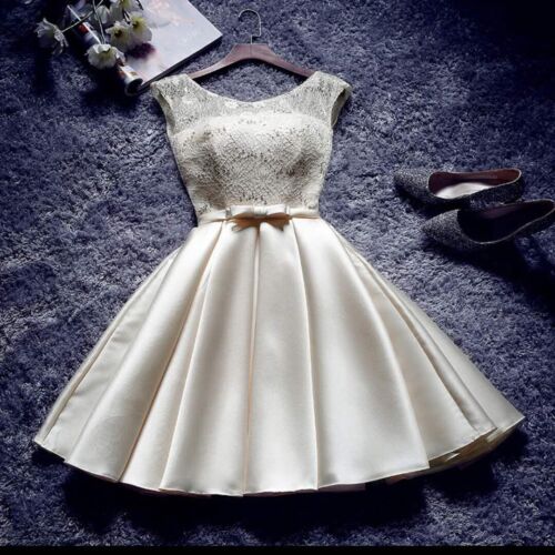 Women Lace Formal Wedding Evening Cocktail Prom Bridesmaid Ball Gown Dress
