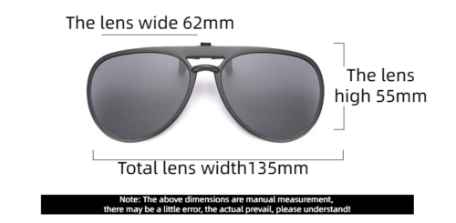 New Unisex Polarized UV400 Protection Driving Fishing Clip On Flip Up Sunglasses