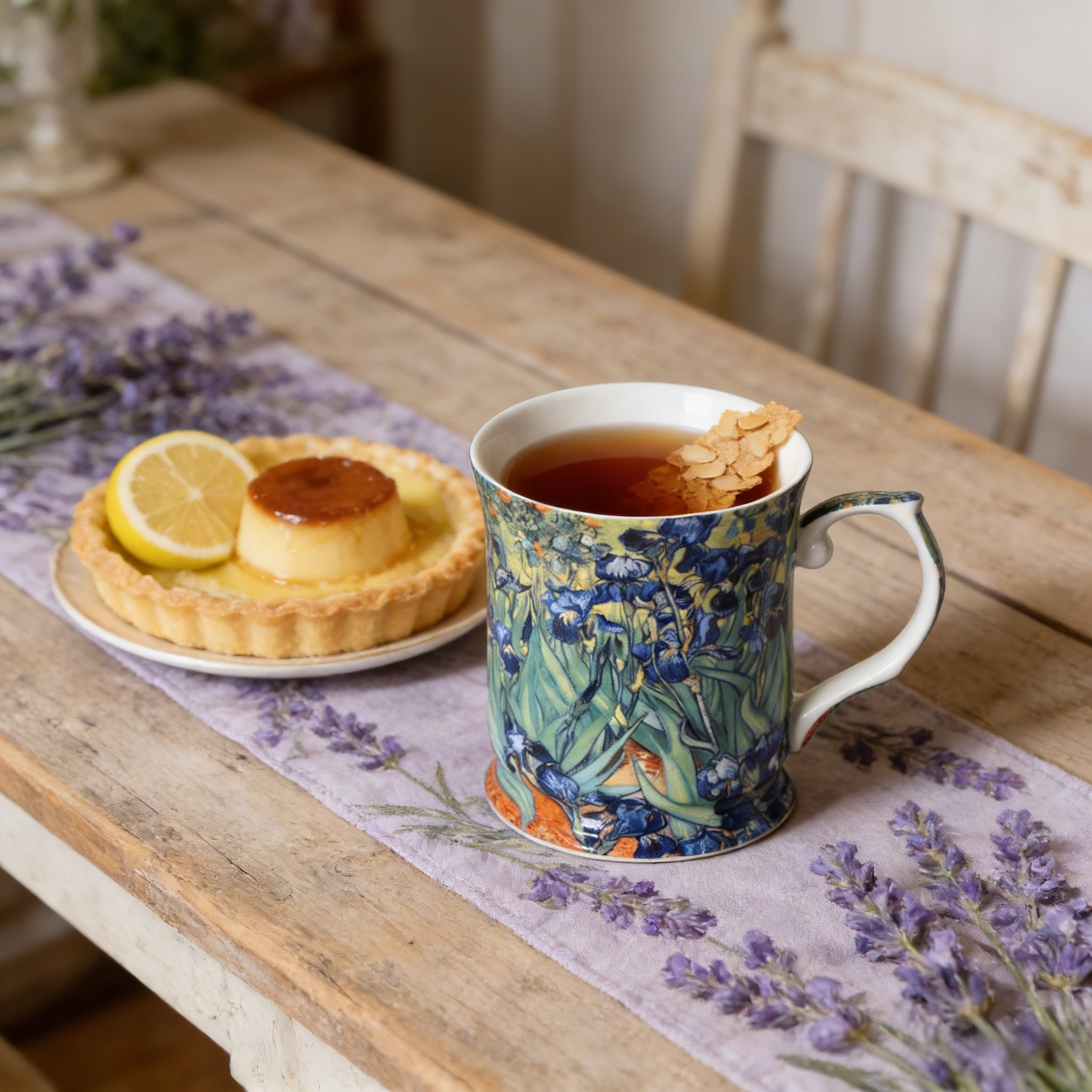 Van Gogh Irises Fine Porcelain China Coffee Tea Mug Cup Gift Box 415cc Art Decor # CW989