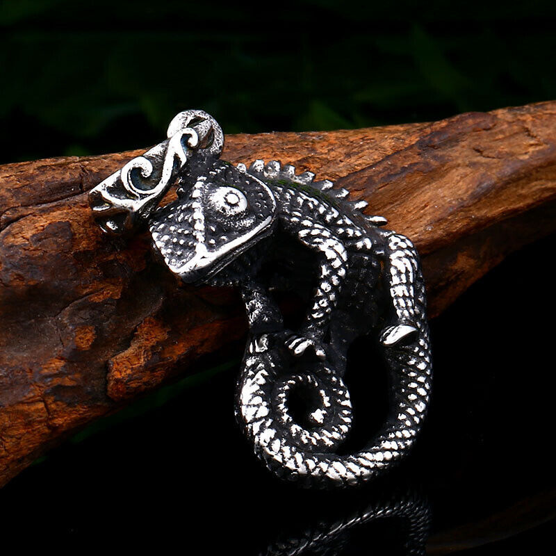Retro Pendant Punk Vintage Cross Animal Totem Poker Pendant Biker Chain Necklace