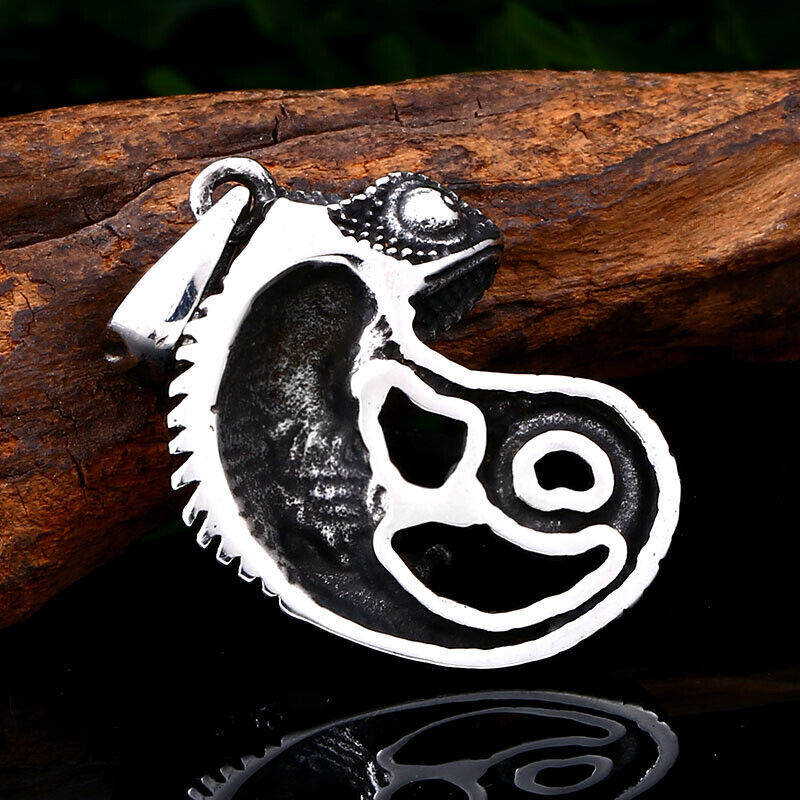 Retro Pendant Punk Vintage Cross Animal Totem Poker Pendant Biker Chain Necklace