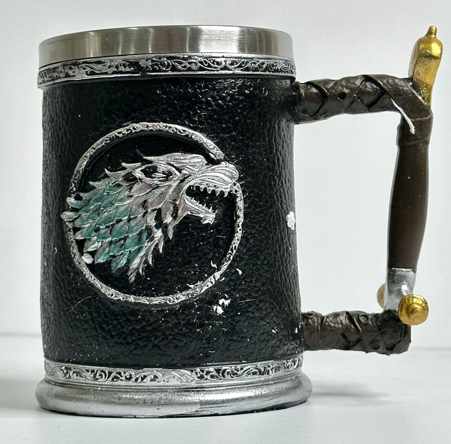 Creative Stainless Steel Mark Water Coffee Tall Cup Ice And Fire Game Cup Bottle