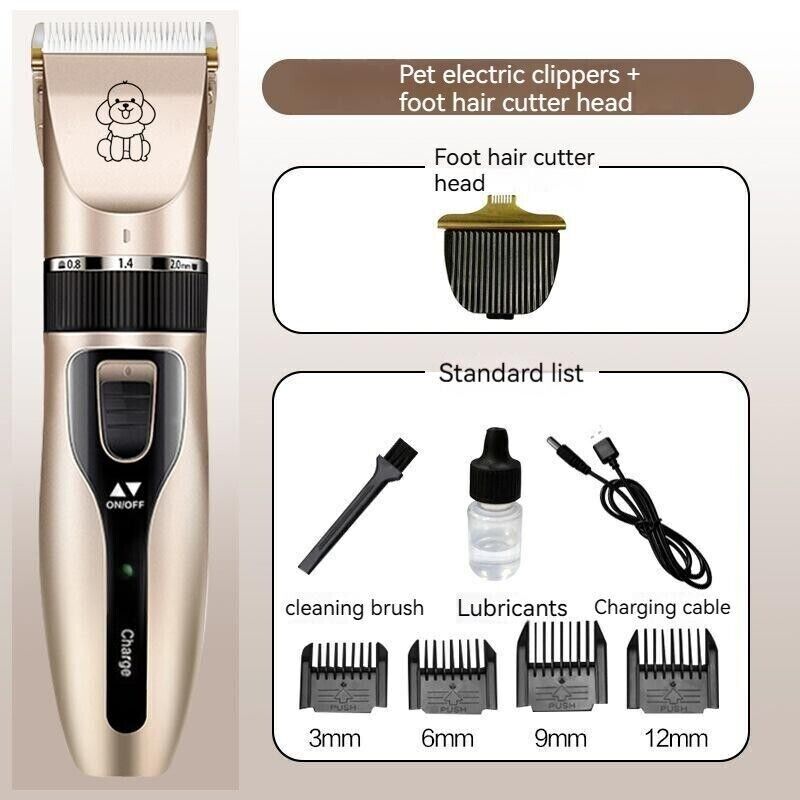 Pet Electric Clipper Pusher Hair Shave Claw Care Tool Nail Groom Grinder Dog Cat