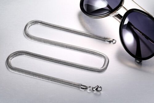 Unisex Titanium Steel Flat Snake Bone Necklace Stylish Retro Hip Hop Punk Gift