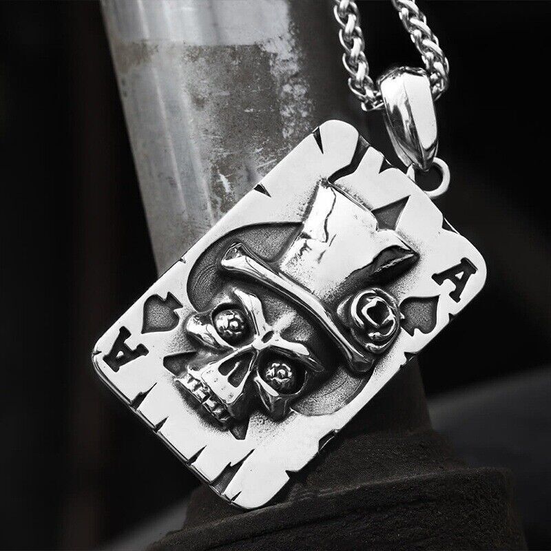 Stylish Retro Gothic Punk Mix Theme Titanium Steel Pendant Gift Unisex Necklace