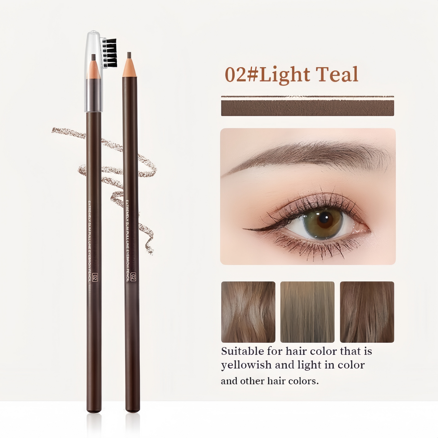 2mm Ultra Slim Eyebrow Pencil Waterproof Long-Lasting Peel String Refill - 6 Colour Options