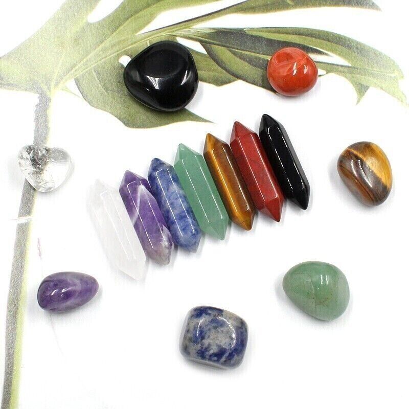Colorful Fashion Stone Degaussed Hexagonal Prism Crystal Column Set Decoration