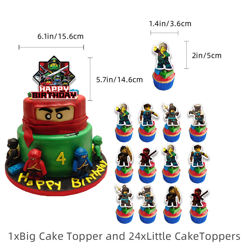 Mixed Theme Children's Birthday Alphabet Pull Flag Cake Balloons Multiple