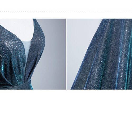 Women Formal Glittery Evening Wedding Cocktail Prom Bridesmaid Ball Gown Dress