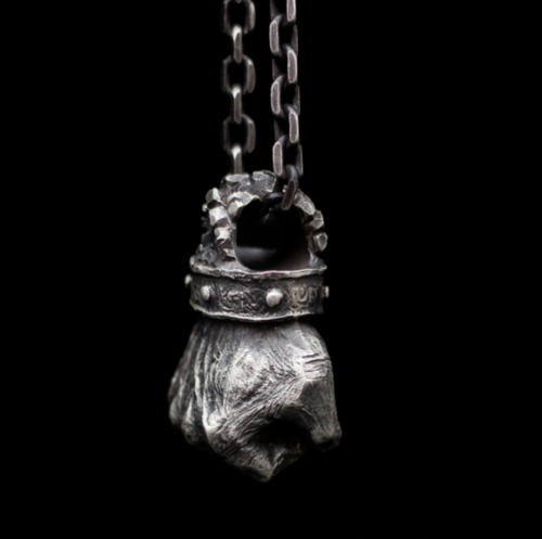 Unisex Mix Theme Retro Punk Vintage Titanium Steel Power Fist Pendant Necklace Gift
