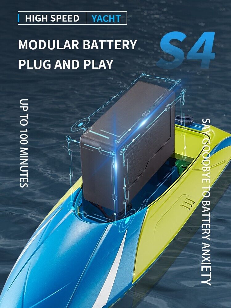 Remote Control Boat S4 Water Speed Boat Charging Waterproof Ship Children Toy