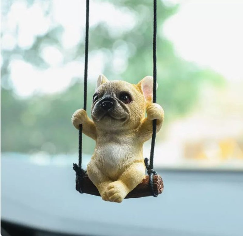Rearview Mirror Decoration Bulldog Car Pendant Resin Car Interior Accessories