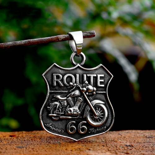 Unisex Mix Theme Stainless Steel Pendant Retro Viking Titanium Punk Necklace